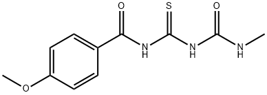 1-METHOXY-4-([(([(METHYLAMINO)CARBONYL]AMINO)CARBOTHIOYL)AMINO]CARBONYL)BENZENE Struktur