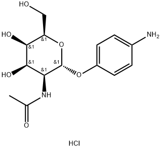 4-AMINOPHENYL 2-ACETAMIDO-2-DEOXY-A-D-GALACTOPYRANOSIDE, HYDROCHLORIDE Struktur