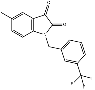 5-METHYL-1-[3-(TRIFLUOROMETHYL)BENZYL]-1H-INDOLE-2,3-DIONE Struktur