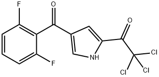 2,2,2-TRICHLORO-1-[4-(2,6-DIFLUOROBENZOYL)-1H-PYRROL-2-YL]-1-ETHANONE Struktur