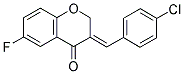 (E)-3-(4-CHLOROBENZYLIDENE)-6-FLUORO-2,3-DIHYDROCHROMEN-4-ONE Struktur