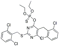 O-(5-(2,6-DICHLOROBENZYL)-2-[(2,6-DICHLOROBENZYL)THIO]-6-METHYLPYRIMIDIN-4-YL) O,O-DIETHYL PHOSPHOTHIOATE Struktur