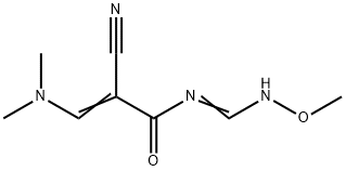 2-CYANO-3-(DIMETHYLAMINO)-N-[(METHOXYIMINO)METHYL]ACRYLAMIDE Struktur