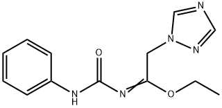 N-[1-ETHOXY-2-(1H-1,2,4-TRIAZOL-1-YL)ETHYLIDENE]-N'-PHENYLUREA Struktur