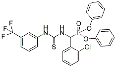 DIPHENYL [(2-CHLOROPHENYL)(([3-(TRIFLUOROMETHYL)ANILINO]CARBOTHIOYL)AMINO)METHYL]PHOSPHONATE Struktur