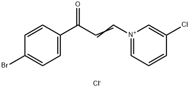 1-(4-BROMOPHENYL)-3-(3-CHLOROPYRIDINIUM-1-YL)PROP-2-EN-1-ONE CHLORIDE Struktur