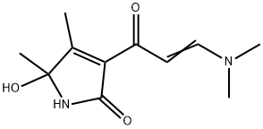 3-[3-(DIMETHYLAMINO)ACRYLOYL]-5-HYDROXY-4,5-DIMETHYL-1,5-DIHYDRO-2H-PYRROL-2-ONE Struktur