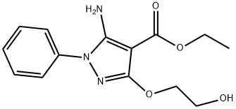 ETHYL 5-AMINO-3-(2-HYDROXYETHOXY)-1-PHENYL-1H-PYRAZOLE-4-CARBOXYLATE Struktur