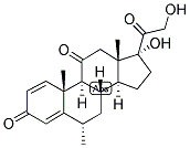 1,4-PREGNADIEN-6-ALPHA-METHYL-17,21-DIOL-3,11,20-TRIONE Struktur