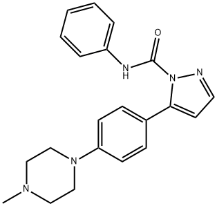 5-[4-(4-METHYLPIPERAZINO)PHENYL]-N-PHENYL-1H-PYRAZOLE-1-CARBOXAMIDE Struktur