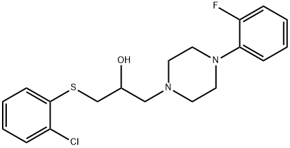 1-[(2-CHLOROPHENYL)SULFANYL]-3-[4-(2-FLUOROPHENYL)PIPERAZINO]-2-PROPANOL Struktur