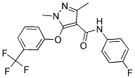 N-(4-FLUOROPHENYL)-1,3-DIMETHYL-5-[3-(TRIFLUOROMETHYL)PHENOXY]-1H-PYRAZOLE-4-CARBOXAMIDE Struktur