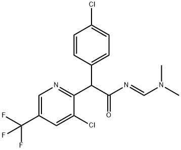 2-(4-CHLOROPHENYL)-2-[3-CHLORO-5-(TRIFLUOROMETHYL)-2-PYRIDINYL]-N-[(DIMETHYLAMINO)METHYLENE]ACETAMIDE Struktur