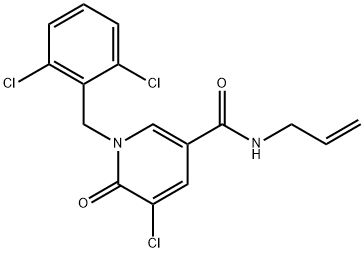 N-ALLYL-5-CHLORO-1-(2,6-DICHLOROBENZYL)-6-OXO-1,6-DIHYDRO-3-PYRIDINECARBOXAMIDE Struktur