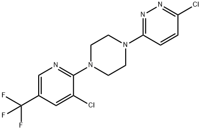 3-CHLORO-6-(4-[3-CHLORO-5-(TRIFLUOROMETHYL)-2-PYRIDINYL]PIPERAZINO)PYRIDAZINE Struktur