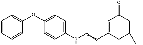 5,5-DIMETHYL-3-[2-(4-PHENOXYANILINO)VINYL]-2-CYCLOHEXEN-1-ONE Struktur