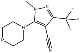 1-METHYL-5-MORPHOLINO-3-(TRIFLUOROMETHYL)-1H-PYRAZOLE-4-CARBONITRILE Struktur