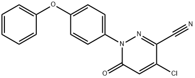 4-CHLORO-6-OXO-1-(4-PHENOXYPHENYL)-1,6-DIHYDRO-3-PYRIDAZINECARBONITRILE Struktur