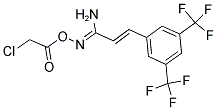 O1-(2-CHLOROACETYL)-3-[3,5-DI(TRIFLUOROMETHYL)PHENYL]PROP-2-ENEHYDROXIMAMIDE Struktur