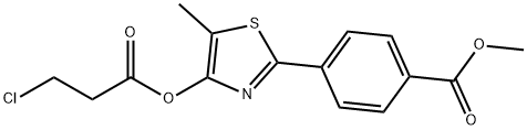 METHYL 4-(4-[(3-CHLOROPROPANOYL)OXY]-5-METHYL-1,3-THIAZOL-2-YL)BENZENECARBOXYLATE Struktur