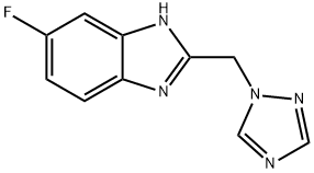 5-FLUORO-2-(1H-1,2,4-TRIAZOL-1-YLMETHYL)-1H-1,3-BENZIMIDAZOLE Struktur