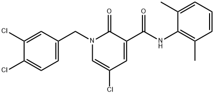 5-CHLORO-1-(3,4-DICHLOROBENZYL)-N-(2,6-DIMETHYLPHENYL)-2-OXO-1,2-DIHYDRO-3-PYRIDINECARBOXAMIDE Struktur