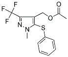 [1-METHYL-5-(PHENYLSULFANYL)-3-(TRIFLUOROMETHYL)-1H-PYRAZOL-4-YL]METHYL ACETATE Struktur