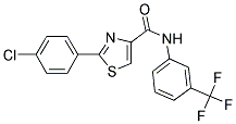 2-(4-CHLOROPHENYL)-N-[3-(TRIFLUOROMETHYL)PHENYL]-1,3-THIAZOLE-4-CARBOXAMIDE Struktur