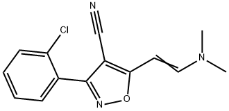 3-(2-CHLOROPHENYL)-5-[2-(DIMETHYLAMINO)VINYL]-4-ISOXAZOLECARBONITRILE Struktur