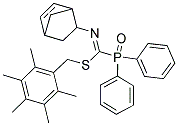 2,3,4,5,6-PENTAMETHYLBENZYL N-BICYCLO[2.2.1]HEPT-5-EN-2-YLOXO(DIPHENYL)PHOSPHORANECARBOXIMIDOTHIOATE Struktur