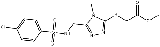 METHYL 2-([5-(([(4-CHLOROPHENYL)SULFONYL]AMINO)METHYL)-4-METHYL-4H-1,2,4-TRIAZOL-3-YL]SULFANYL)ACETATE Struktur