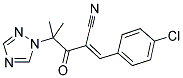 3-(4-CHLOROPHENYL)-2-[2-METHYL-2-(1H-1,2,4-TRIAZOL-1-YL)PROPANOYL]ACRYLONITRILE Struktur