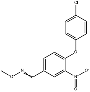 4-(4-CHLOROPHENOXY)-3-NITROBENZENECARBALDEHYDE O-METHYLOXIME Struktur