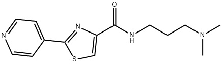 N-[3-(DIMETHYLAMINO)PROPYL]-2-(4-PYRIDINYL)-1,3-THIAZOLE-4-CARBOXAMIDE Struktur