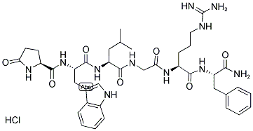 PYR-TRP-LEU-GLY-GLY-ARG-PHE-NH2 HCL Struktur