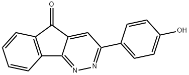 3-(4-HYDROXY-PHENYL)-INDENO[1,2-C]PYRIDAZIN-5-ONE Struktur