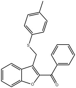 (3-([(4-METHYLPHENYL)SULFANYL]METHYL)-1-BENZOFURAN-2-YL)(PHENYL)METHANONE Struktur