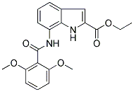 7-[(2,6-DIMETHOXYBENZOYL)AMINO]-1H-INDOLE-2-CARBOXYLIC ACID, ETHYL ESTER Struktur