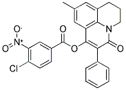 9-METHYL-5-OXO-6-PHENYL-2,3-DIHYDRO-1H,5H-PYRIDO[3,2,1-IJ]QUINOLIN-7-YL 4-CHLORO-3-NITROBENZOATE Struktur