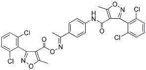 1-AZA-2-(4-((3-(2,6-DICHLOROPHENYL)-5-METHYLISOXAZOL-4-YL)CARBONYLAMINO)PHENYL)PROP-1-ENYL3-(2,6-DICHLOROPHENYL)-5-METHYLISOXAZOLE-4-CARBOXYLATE Struktur