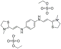 2,2'-(1,4-PHENYLENEDIAMINOETHENE-2,1-DIYL)BIS[4,5-DIHYDRO-3-METHYLTHIAZOLIUM] DIMETHYLSULFATE SALT Struktur