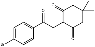 2-(2-(4-BROMOPHENYL)-2-OXOETHYL)-5,5-DIMETHYLCYCLOHEXANE-1,3-DIONE Struktur