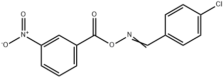 1-[(([(4-CHLOROPHENYL)METHYLENE]AMINO)OXY)CARBONYL]-3-NITROBENZENE Struktur