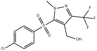 [5-[(4-CHLOROPHENYL)SULFONYL]-1-METHYL-3-(TRIFLUOROMETHYL)-1H-PYRAZOL-4-YL]METHANOL Struktur