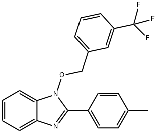 2-(4-METHYLPHENYL)-1-([3-(TRIFLUOROMETHYL)BENZYL]OXY)-1H-1,3-BENZIMIDAZOLE Struktur