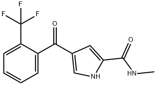 N-METHYL-4-[2-(TRIFLUOROMETHYL)BENZOYL]-1H-PYRROLE-2-CARBOXAMIDE Struktur