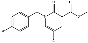 METHYL 5-CHLORO-1-(4-CHLOROBENZYL)-2-OXO-1,2-DIHYDRO-3-PYRIDINECARBOXYLATE Struktur