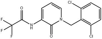 N-[1-(2,6-DICHLOROBENZYL)-2-OXO-1,2-DIHYDRO-3-PYRIDINYL]-2,2,2-TRIFLUOROACETAMIDE Struktur