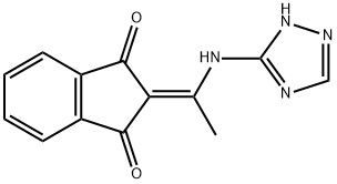 2-((3H-2,3,5-TRIAZOLYLAMINO)ETHYLIDENE)INDANE-1,3-DIONE Struktur