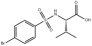 2-([(4-BROMOPHENYL)SULFONYL]AMINO)-3-METHYLBUTANOIC ACID Struktur